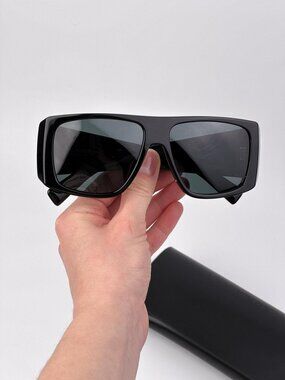 Saint Laurent SL832 001 Square Sunglasses – Black Grey Unisex Sunglasses
